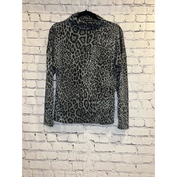 INC Women's Sheer Leopard Print Long Sleeve - Picture 1 of 7